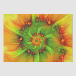 Psychedelic Colorful Modern Abstract Fractal Art Tissuepapier