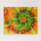 Psychedelic Colorful Modern Abstracte Fractal Name Legpuzzel (Horizontaal)