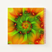 Psychedelic Colorful Modern Abstracte Fractal Name Notitieboek (Achterkant)
