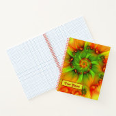 Psychedelic Colorful Modern Abstracte Fractal Name Notitieboek (Binnen)