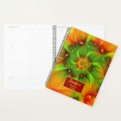 Psychedelic Colorful Modern Abstracte Fractal Name Planner (Display)