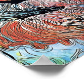 Psychedelic Colorful Westie Dog Art Portrait Poster (Hoek)