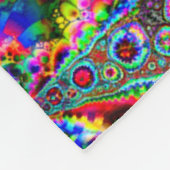 Psychedelic Cosmic Flower Fractal Fleece Deken (Hoek)
