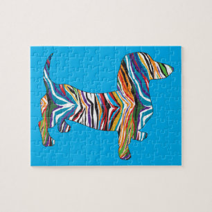 Psychedelic Dachshund Legpuzzel