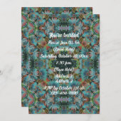 Psychedelic Daisies Art Party Kaart (Voorkant / Achterkant)