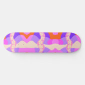 Psychedelic Daisy Chain Patchwork - Roze Paarse 2 Skateboard (Horizontaal)