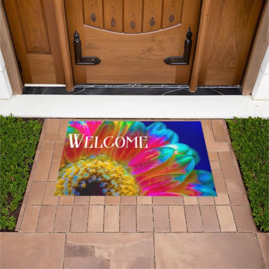 Psychedelic Daisy Doormat Deurmat (Buiten)