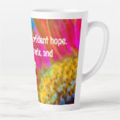 Psychedelic Daisy Romans 12:12 Latte Mug (Droite)