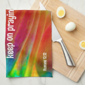 Psychedelic Daisy Romans 12:12 Serviette de cuisin (Quart Plié)