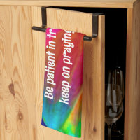 Psychedelic Daisy Romans 12:12 Serviette de cuisin