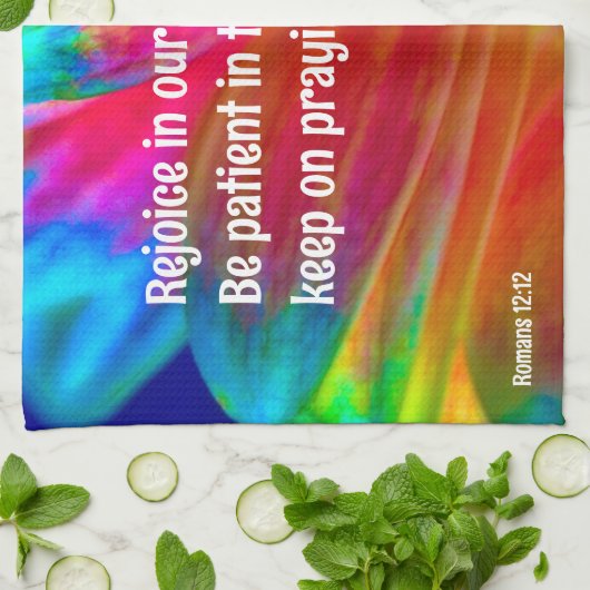 Psychedelic Daisy Romeinen 12:12 Keukenhanddoek (Gevouwen)