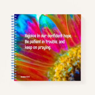 Psychedelic Daisy Romeinen 12:12 Spiraal Notitiebo Notitieboek
