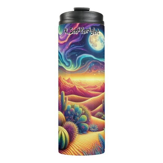 Psychedelic Desert Moonscape Thermosbeker (Voorkant)