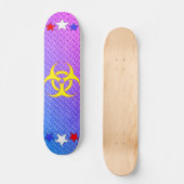 Psychedelic Diamond Bord Biohazard Stars Skateboard (Voorkant)
