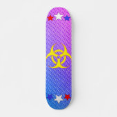Psychedelic Diamond Bord Biohazard Stars Skateboard (Voorkant)