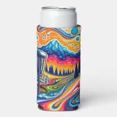 Psychedelic Disc Golfbaan in de bergen (Seltzer Voorkant)