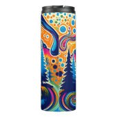 Psychedelic Disc Golfbaan in de bergen Thermosbeker (Achterkant)