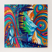 Psychedelic Disc Golfbaan Legpuzzel (Horizontaal)