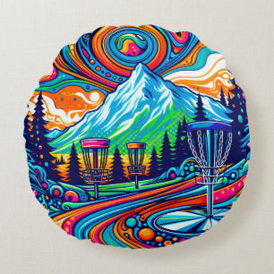 Psychedelic Disc Golfbaan Rond Kussen