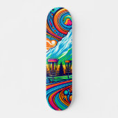 Psychedelic Disc Golfbaan Skateboard (Voorkant)