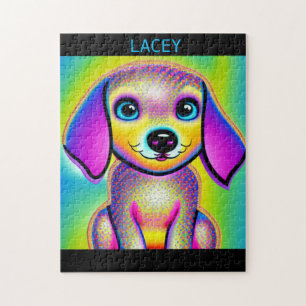PSYCHEDELIC DOG GEPUBLICEERD MET GEPERSONALISEERDE LEGPUZZEL