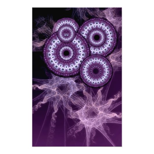 Psychedelic Doorways Paars Fantasy Foto Foto Afdruk (Voorkant)