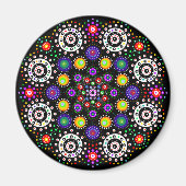 Psychedelic Dot Mandala Magneet (Voorkant)