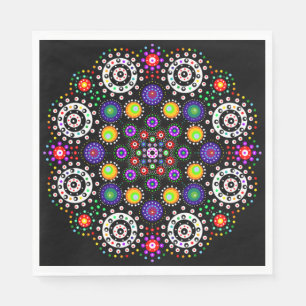 Psychedelic Dot Mandala Servet