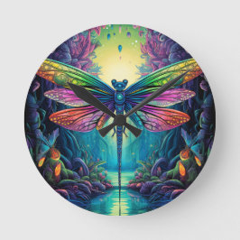 Psychedelic Dragonfly #1 Ronde Klok