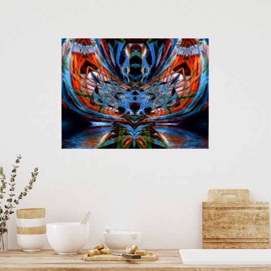 Psychedelic DragonFly Poster (Keuken)