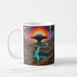 Psychedelic Dreamscape Alien Koffiemok