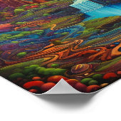 Psychedelic Dreamscape Alien Poster (Hoek)
