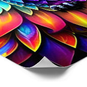 "Psychedelic Dreamscape: Lowells levendige kleur E Poster (Hoek)