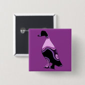 Psychedelic Duck Vierkante Button 5,1 Cm (Voorkant /achterkant)