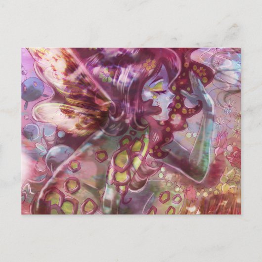 Psychedelic Earth Faerie Briefkaart (Voorkant)