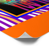 Psychedelic Electric Cat Poster (Hoek)