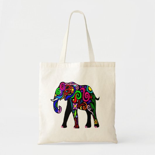 Psychedelic Elephant Bag Tote Bag (Voorkant)