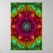 Psychedelic Excursions Mandala Art Poster (Voorkant)