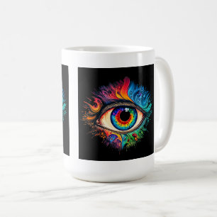 Psychedelic Eye Classic Mok, 15 oz Koffiemok