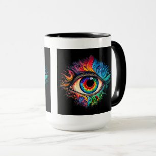 Psychedelic Eye Combo Mok, 15 oz Mok