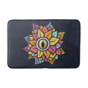 Psychedelic Eye Flower - Kleurrijke Trippy Art Badmat