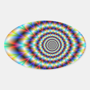 Psychedelic Eye Ovale Sticker