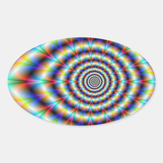 Psychedelic Eye Ovale Sticker (Voorkant)