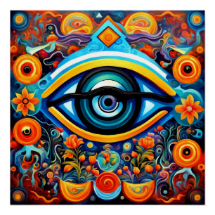 Psychedelic Eye Perfect Poster
