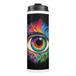 Psychedelic Eye Thermal Tumbler Thermosbeker