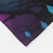 Psychedelic Fantasy Hippy Uil Fleece Deken (Hoek)