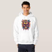 Psychedelic Feathered Skull Hoodie (Voorkant volledig)