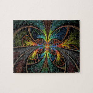 Psychedelic Feathers Legpuzzel