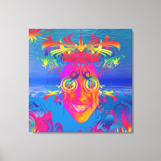 Psychedelic Fish Canvas Afdruk (Voorkant)