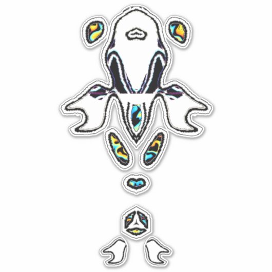 Psychedelic Fish Sticker (Voorkant)